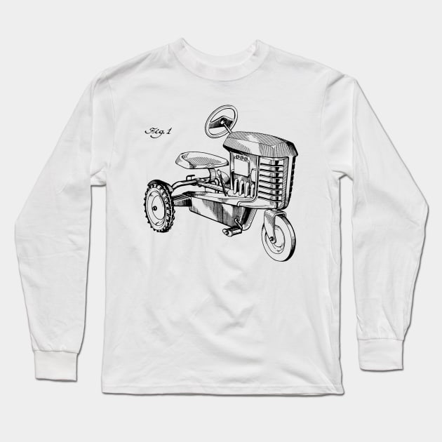 Toy Tractor Long Sleeve T-Shirt by DogfordStudios